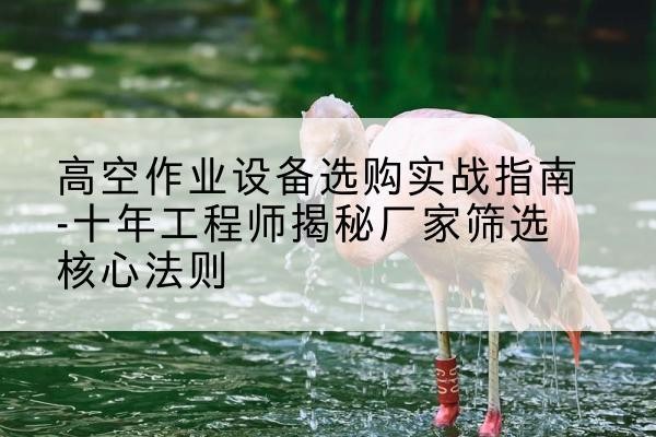 让胡路剪叉式升降机厂家-高空作业设备选购实战指南-十年工程师揭秘厂家筛选核心法则
