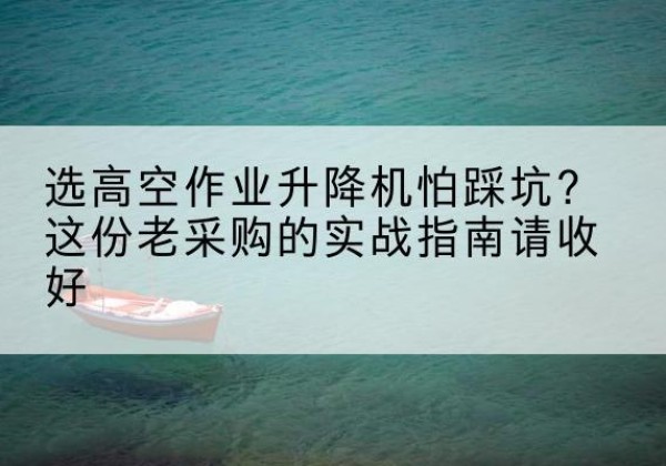让胡路高空作业升降机厂家推荐-选高空作业升降机怕踩坑？这份老采购的实战指南请收好